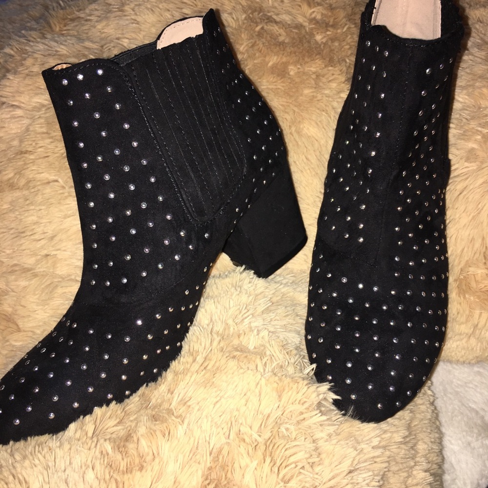 Black booties with gems - Picture 5 of 8
